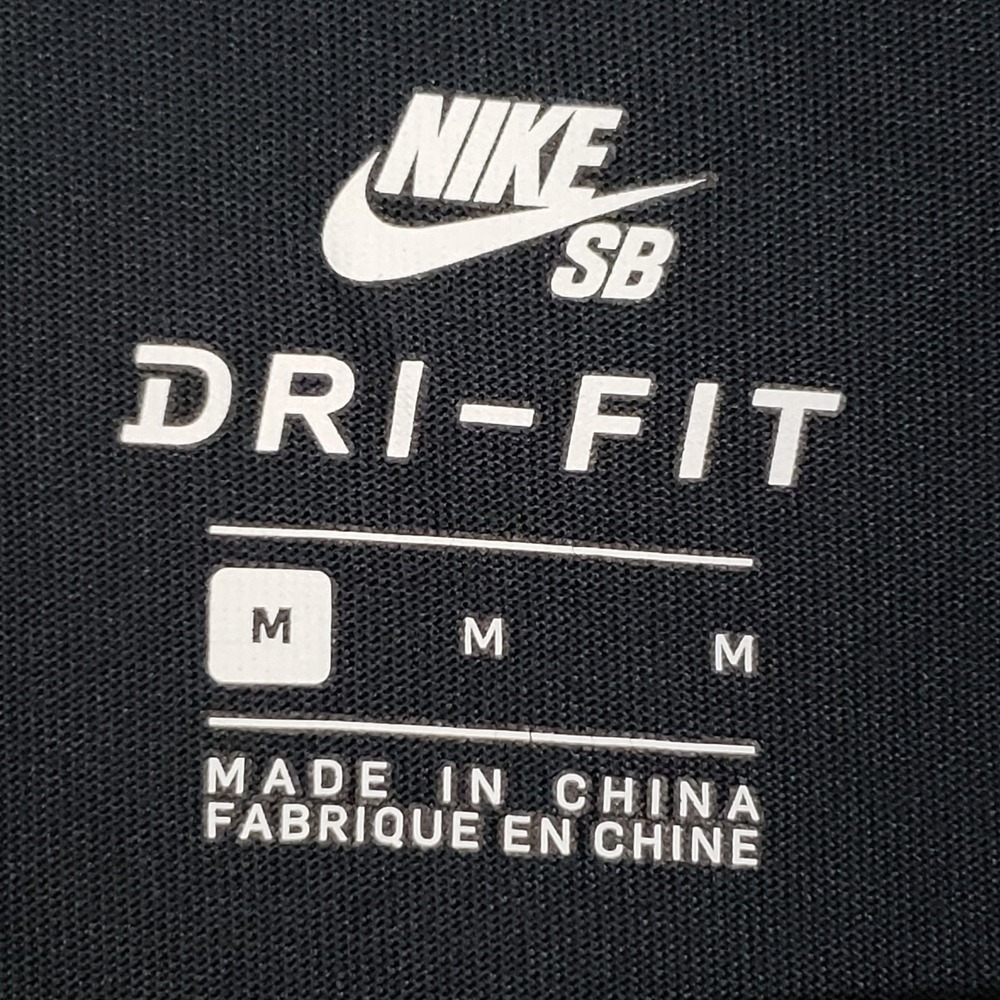 Nike SB Tee Shirt Black Camo Swoosh Logo Skateboarding Skater Streetwear Men's M - Picture 3 of 12
